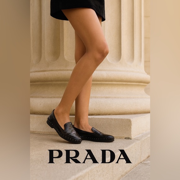 Prada Shoes - PRADA Black Slip-On Loafers